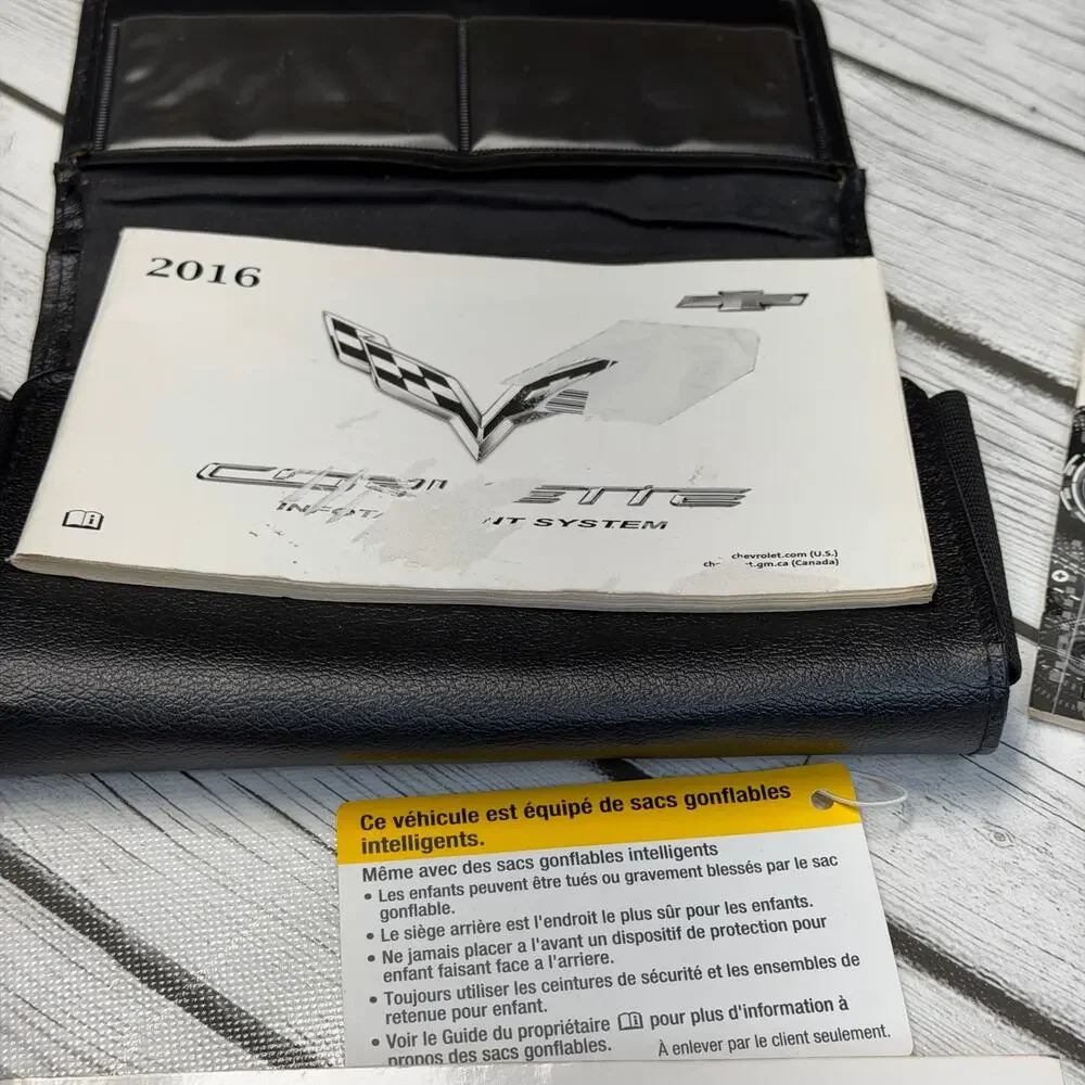 2016 Corvette Factory GM Original Owners Manual embossed w/iconic Corvette logo